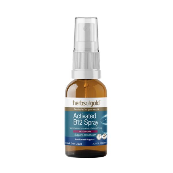 Herbs of Gold Activated B12 Spray Mixed Berry Oral Liquid 50ml