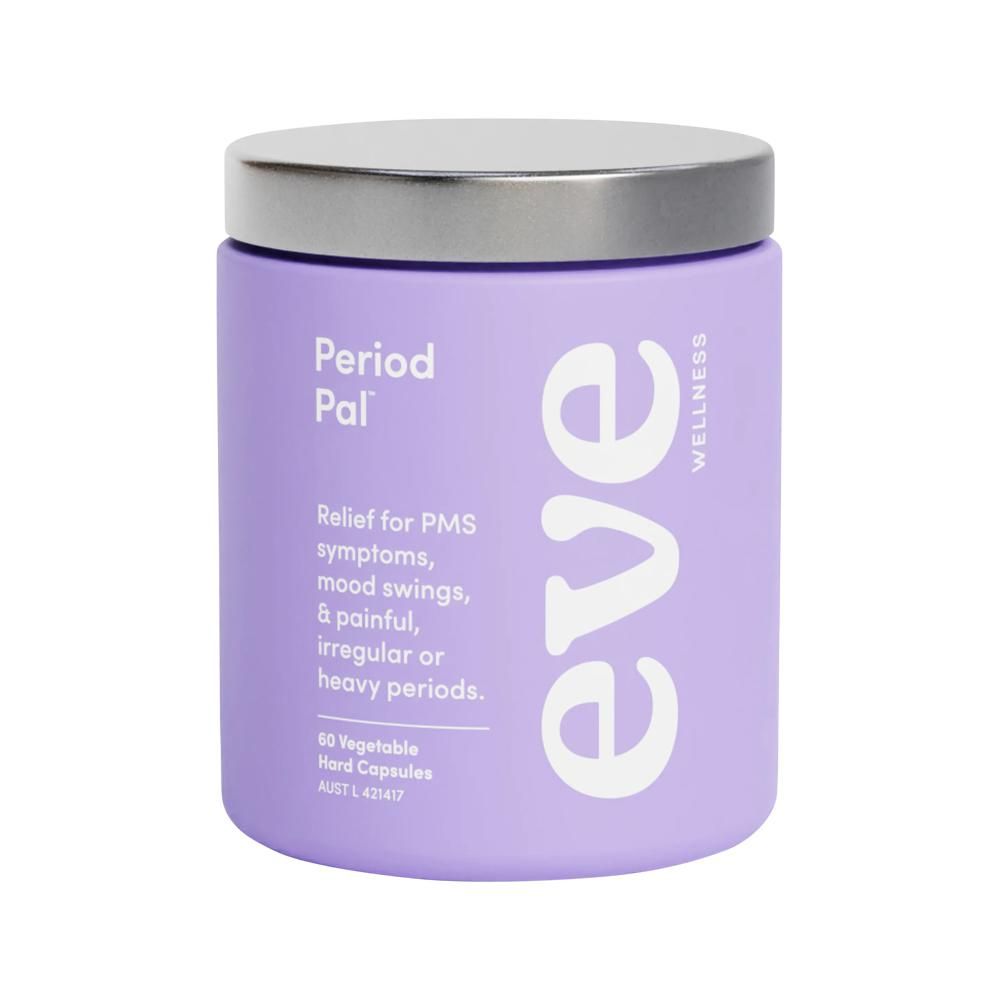 EVE WELLNESS: Period Pal - front of container of 60 capsules